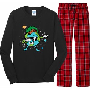 Dabbing Earth Mohawk Trees Earth Day Dance Gift Long Sleeve Pajama Set