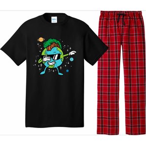 Dabbing Earth Mohawk Trees Earth Day Dance Gift Pajama Set