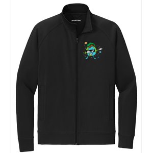 Dabbing Earth Mohawk Trees Earth Day Dance Gift Stretch Full-Zip Cadet Jacket