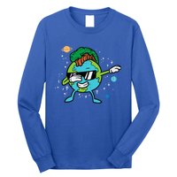 Dabbing Earth Mohawk Trees Earth Day Dance Gift Long Sleeve Shirt