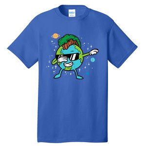 Dabbing Earth Mohawk Trees Earth Day Dance Gift Tall T-Shirt