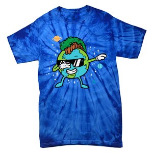 Dabbing Earth Mohawk Trees Earth Day Dance Gift Tie-Dye T-Shirt