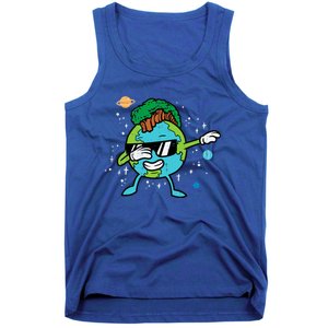 Dabbing Earth Mohawk Trees Earth Day Dance Gift Tank Top