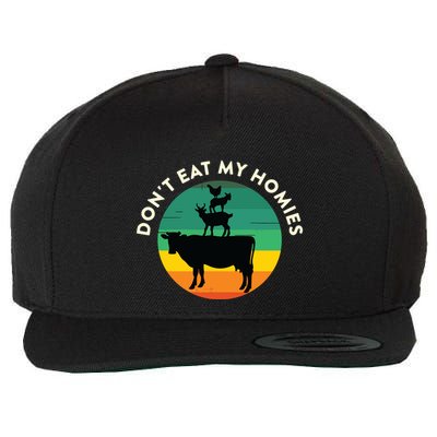 Dont Eat My Homies Vegan Vegetarian Quote Saying Meme Wool Snapback Cap