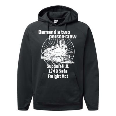 Demand A Two Person Crew Trains Performance Fleece Hoodie