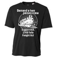 Demand A Two Person Crew Trains Cooling Performance Crew T-Shirt