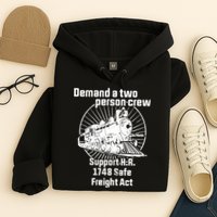 Demand A Two Person Crew Trains Hoodie