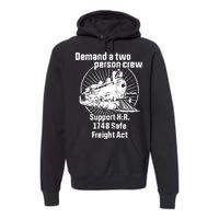 Demand A Two Person Crew Trains Premium Hoodie