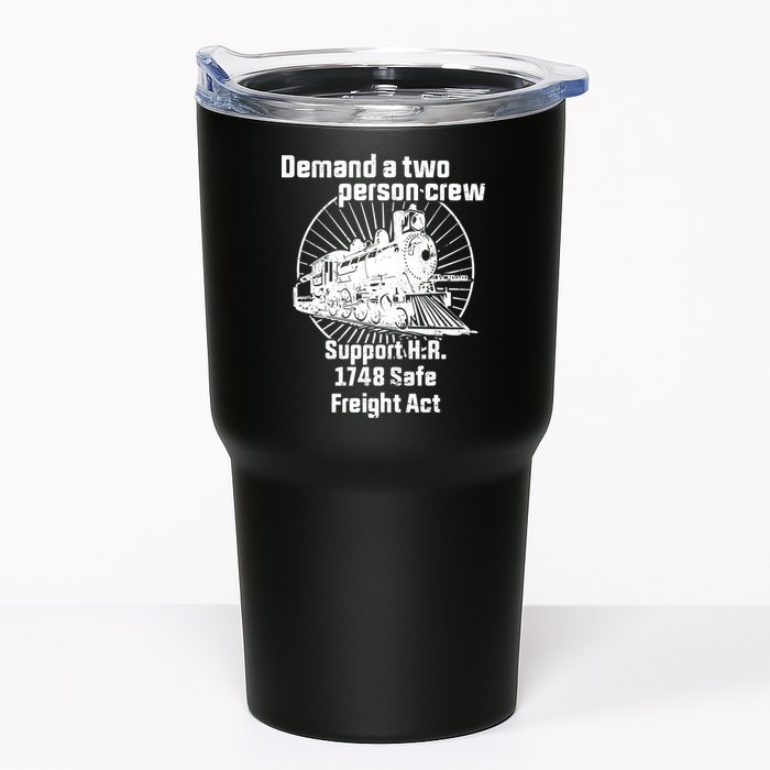 Demand A Two Person Crew Trains Tumbler