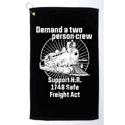 Demand A Two Person Crew Trains Golf Towel