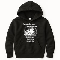 Demand A Two Person Crew Trains Kids Hoodie