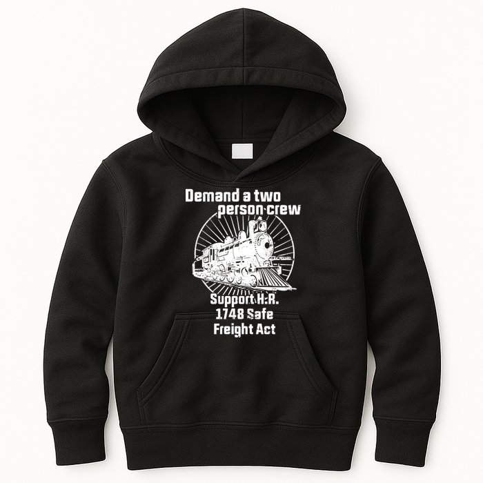 Demand A Two Person Crew Trains Kids Hoodie