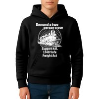 Demand A Two Person Crew Trains Kids Hoodie