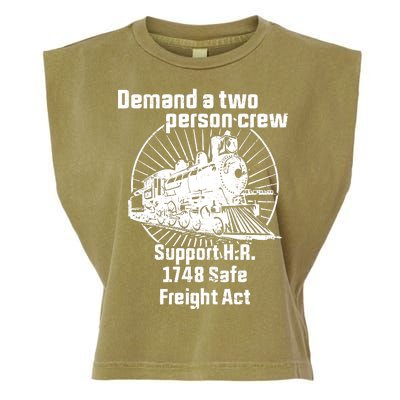 Demand A Two Person Crew Trains Garment-Dyed Women's Muscle Tee