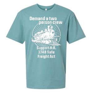 Demand A Two Person Crew Trains Sueded Cloud Jersey T-Shirt