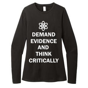 Demand Evidence And Think Critically Womens CVC Long Sleeve Shirt