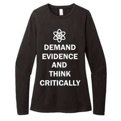 Demand Evidence And Think Critically Womens CVC Long Sleeve Shirt