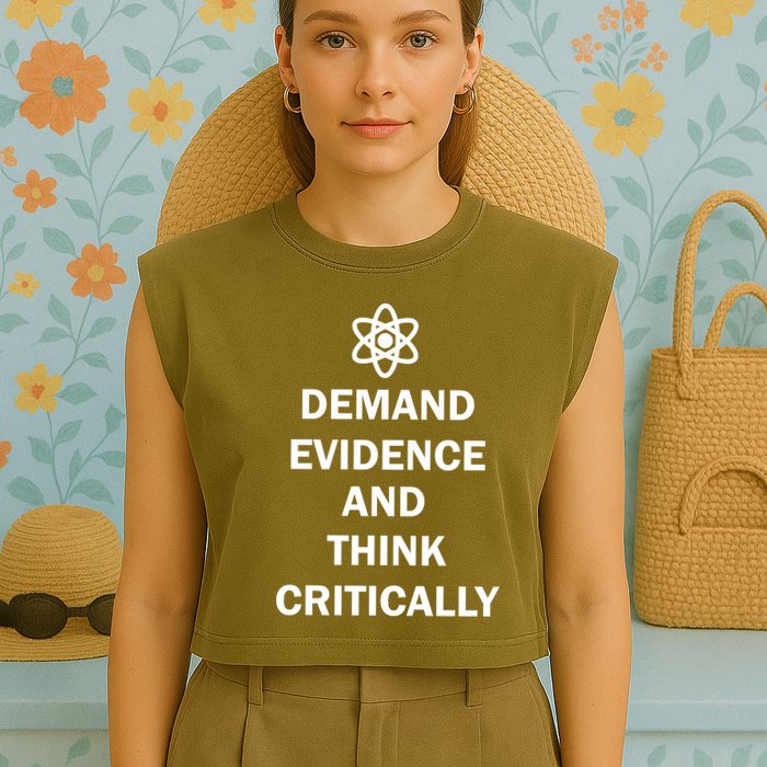 Demand Evidence And Think Critically Garment-Dyed Women's Muscle Tee