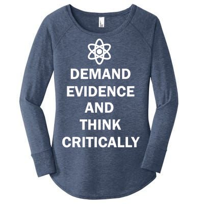 Demand Evidence And Think Critically Women's Perfect Tri Tunic Long Sleeve Shirt