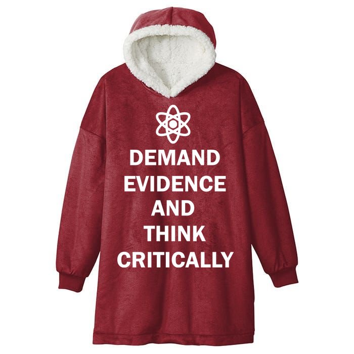 Demand Evidence And Think Critically Hooded Wearable Blanket