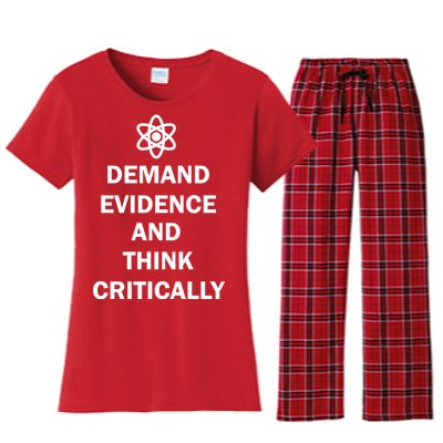 Demand Evidence And Think Critically Women's Flannel Pajama Set