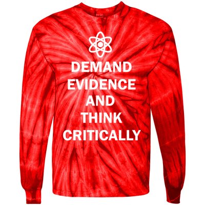 Demand Evidence And Think Critically Tie-Dye Long Sleeve Shirt