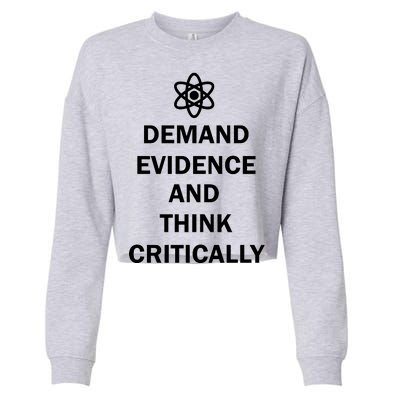 Demand Evidence And Think Critically Cropped Pullover Crew