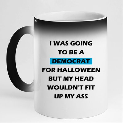 Democrat For Halloween 11oz Black Color Changing Mug