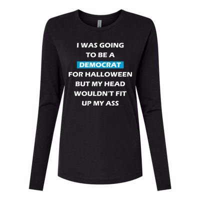 Democrat For Halloween Womens Cotton Relaxed Long Sleeve T-Shirt