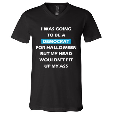 Democrat For Halloween V-Neck T-Shirt