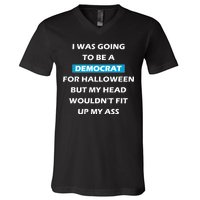 Democrat For Halloween V-Neck T-Shirt