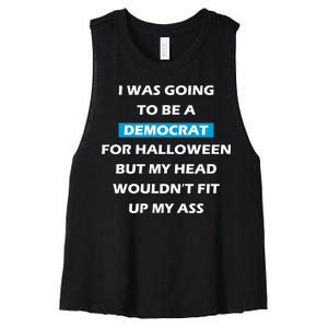 Democrat For Halloween Women's Racerback Cropped Tank