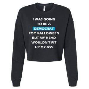 Democrat For Halloween Cropped Pullover Crew