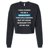 Democrat For Halloween Cropped Pullover Crew