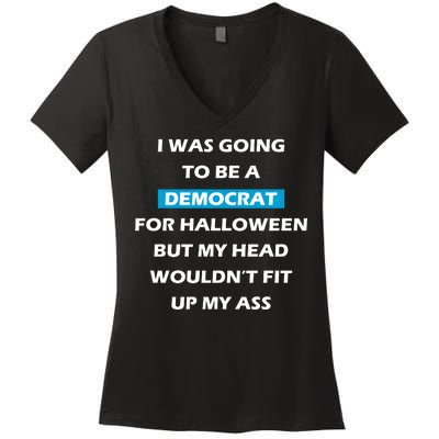 Democrat For Halloween Women's V-Neck T-Shirt