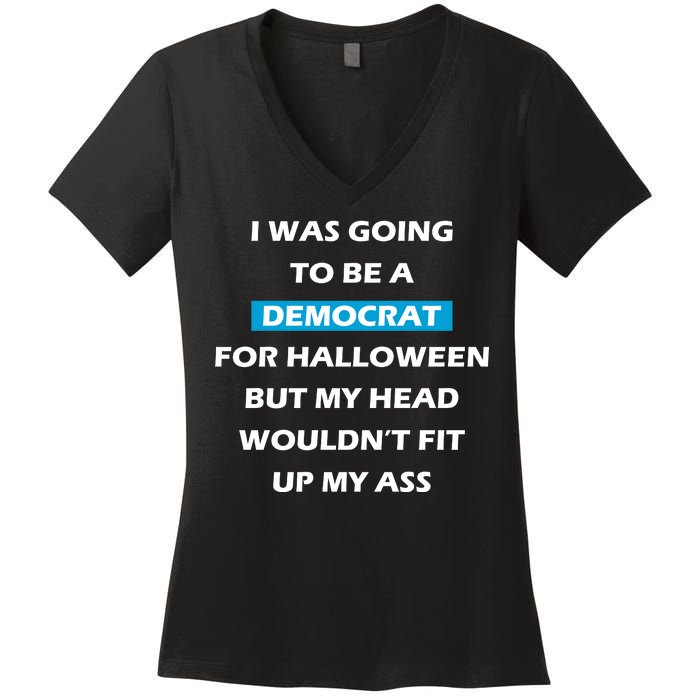 Democrat For Halloween Women's V-Neck T-Shirt