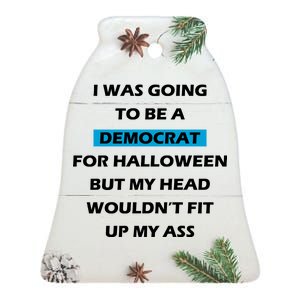 Democrat For Halloween Ceramic Bell Ornament