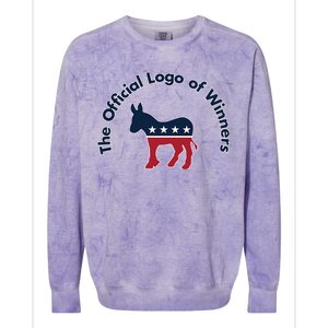 Democratic Party The Official Logo of Winners Colorblast Crewneck Sweatshirt