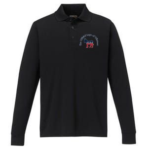 Democratic Party The Official Logo of Winners Performance Long Sleeve Polo