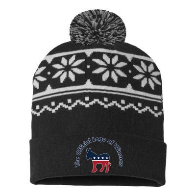 Democratic Party The Official Logo of Winners USA-Made Snowflake Beanie