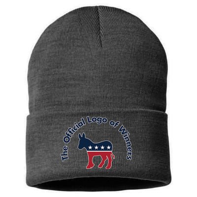 Democratic Party The Official Logo of Winners Sustainable Knit Beanie