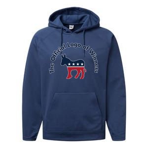 Democratic Party The Official Logo of Winners Performance Fleece Hoodie