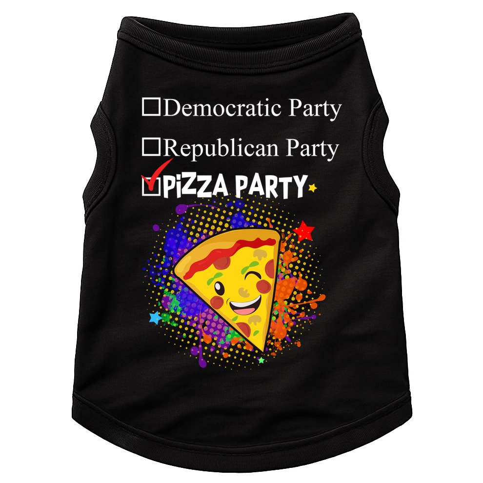 Democratic Republican Pizza Party Doggie Tank