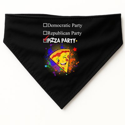 Democratic Republican Pizza Party USA-Made Doggie Bandana