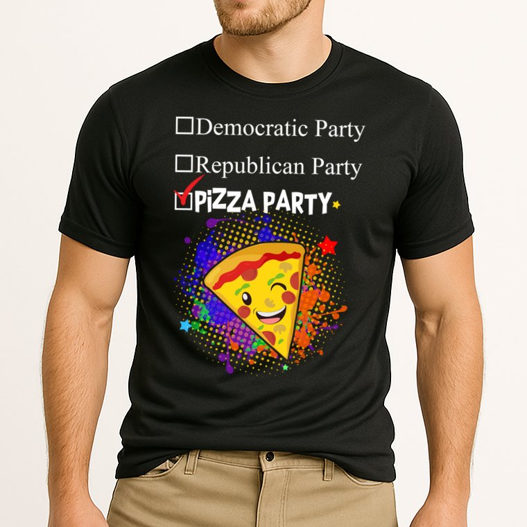 Democratic Republican Pizza Party Cooling Performance Crew T-Shirt