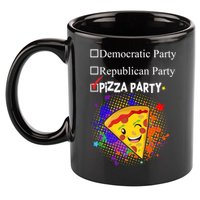 Democratic Republican Pizza Party 11oz C Handle Ceramic Mug