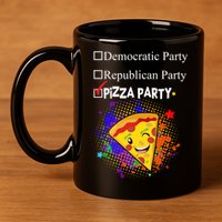 Democratic Republican Pizza Party 11oz C Handle Ceramic Mug
