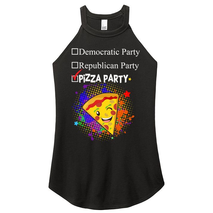 Democratic Republican Pizza Party Women's Perfect Tri Rocker Tank