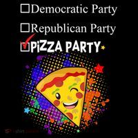 Democratic Republican Pizza Party Wool Snapback Cap