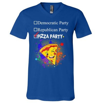 Democratic Republican Pizza Party V-Neck T-Shirt